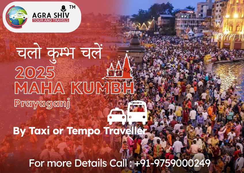 taxi or tempo traveller services in Kumbh from Agra